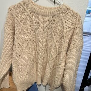 Cable Knit Cream Sweater